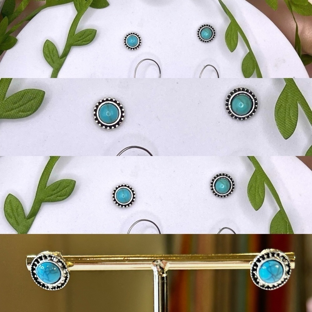 Turquoise Studs - Picture 2 of 2